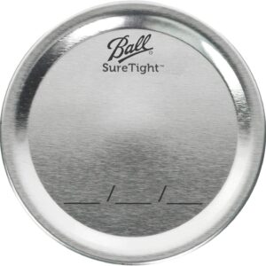 Ball Regular Mouth Lids with Bands per Pack (2-Pack), 12 Count (Pack of 2), Silver and clear