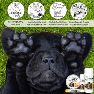 The Blissful Dog Paw Butter, Moisturizer for Dry Paw Pads, Softens and Protects a Rough Paw in Winter, Versatile, Lick-Safe Dog Paw Pad Balm, 2 oz.