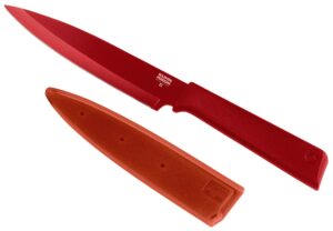 kuhn rikon colori+ utility knife, 5", red