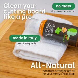 GREENER CHEF Premium Italian Food-Grade Wood Cutting Board Oil Spray & Butcher Block Oil Conditioner, 100% Walnut Oil for Bamboo Chopping Boards, Food Safe, Mineral Oil & Aerosol-free - Made In Italy