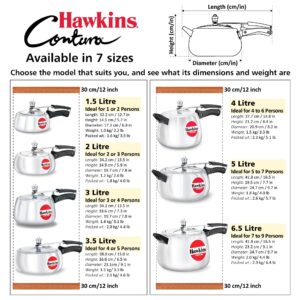 Hawkins HC50 Contura 5-Liter Pressure Cooker, Small, Aluminum