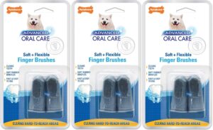 nylabone 3 pack of advanced oral care finger brushes for pets