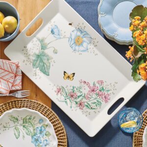 LENOX Butterfly Meadow Melamine Handled Serving Tray, 1.82 LB, Multi