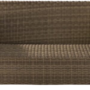 Crosley Furniture Bradenton Wicker Outdoor Loveseat, 2-Person Patio Couch for Porch, Deck, Backyard, Brown with Sangria Cushions