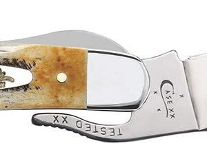 Case WR XX Pocket Knife Burnt 6.5 Bonestag Russlock Item #65303 - (6.51953L SS) - Length Closed: 4 1/4 Inches