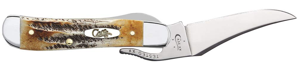 Case WR XX Pocket Knife Burnt 6.5 Bonestag Russlock Item #65303 - (6.51953L SS) - Length Closed: 4 1/4 Inches