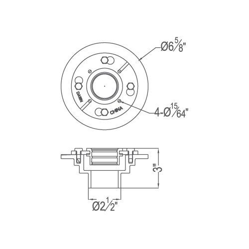 Dawn SDB060205 Shower Drain Base, Black