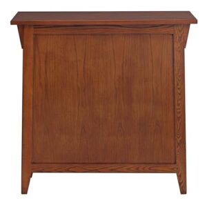 Leick Home 10001-RS Mission Foyer Cabinet Hall Stand, Made with Solid Wood, for Living Rooms, Entryway, Office, Rich Russet Finish