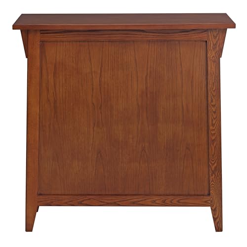 Leick Home 10001-RS Mission Foyer Cabinet Hall Stand, Made with Solid Wood, for Living Rooms, Entryway, Office, Rich Russet Finish