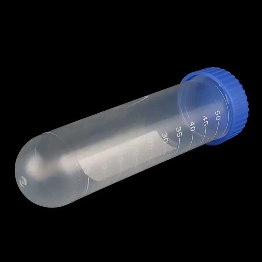 BIPEE Centrifuge Tubes, 50mL lab tubes, test tubes with caps, Plastic Container for plant tissue culture kit，coffee tubes，round bottom pack 10 pcs.