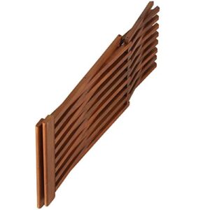 Bare Decor Leaf Folding Counterstool in Solid Teak Wood 24" high,Brown