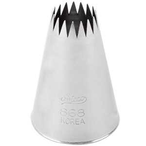 Ateco # 868 - French Star Pastry Tip .63'' Opening Diameter- Stainless Steel