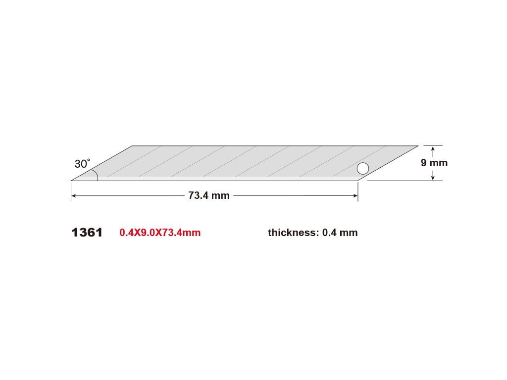 SDI-1361 9mm Snap-off Precision 30 Degree Sk2+cr Blade, 2 packs of 10 Blades (20 Blades)