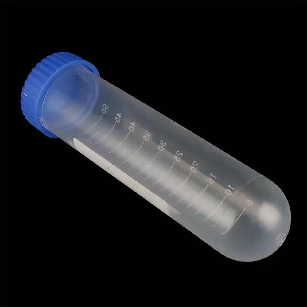 BIPEE Centrifuge Tubes, 50mL lab tubes, test tubes with caps, Plastic Container for plant tissue culture kit，coffee tubes，round bottom pack 10 pcs.