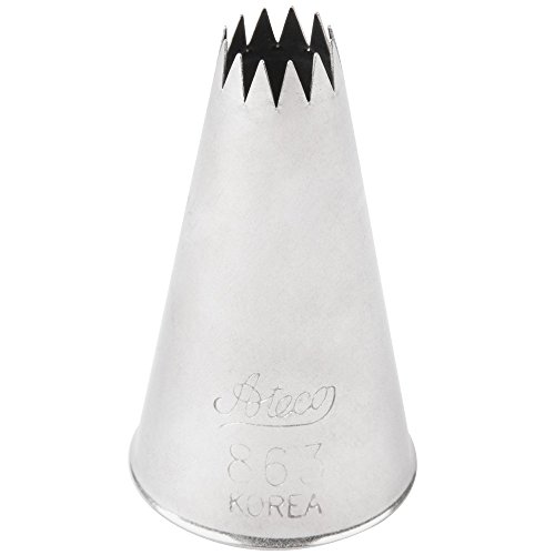 Ateco # 863 - French Star Pastry Tip.31'' Opening Diameter- Stainless Steel