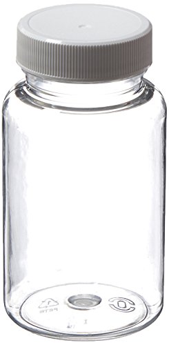 Qorpak PLC-06591 Packer Bottle with 38-400 White Polypropylene SturdeeSeal, Polyethylene Foam Lined Cap, 4 oz, Clear (Pack of 48)