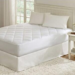 Quilted Mattress Pad and Topper-Hypoallergenic Waterproof Protector (Queen Size)