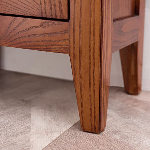 Leick Home 10001-RS Mission Foyer Cabinet Hall Stand, Made with Solid Wood, for Living Rooms, Entryway, Office, Rich Russet Finish