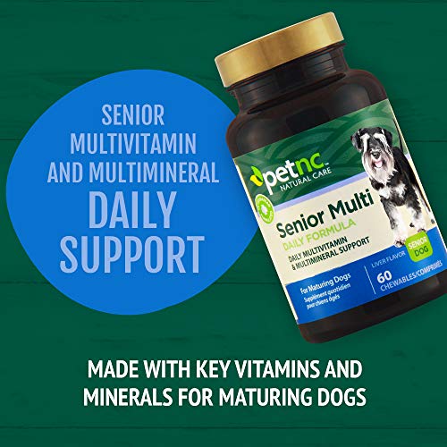 PetNC Natural Care Senior Multi Chewables for Dogs, 60 Count