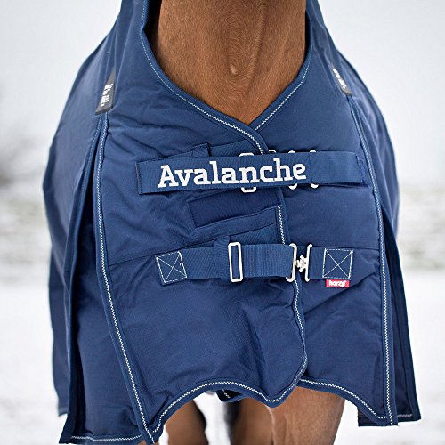 HORZE Avalanche 1200D Lightweight Turnout Blanket with Fleece Lining | Waterproof Horse Rain Sheet - Peacoat Dark Blue - 72 in