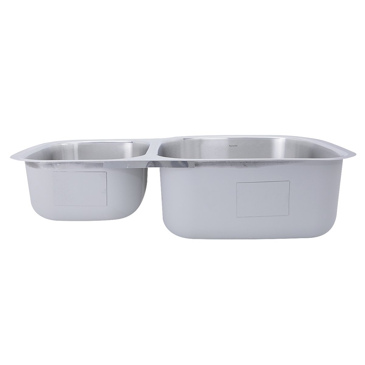 Nantucket Sinks NS7030-R-16 70/30 Reverse Double Bowl 16 Gauge Undermount Stainless Steel Kitchen Sink, 32.5"