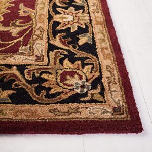 SAFAVIEH Heritage Collection Runner Rug - 2'3" x 6', Red & Black, Handmade Traditional Oriental Wool, Ideal for High Traffic Areas in Living Room, Bedroom (HG628C)