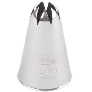 ateco # 846 - closed star pastry tip 1/2'' opening diameter- stainless steel