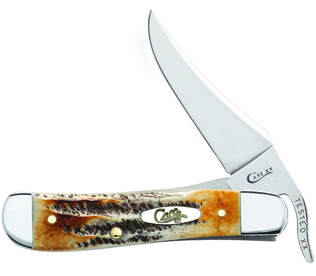 Case WR XX Pocket Knife Burnt 6.5 Bonestag Russlock Item #65303 - (6.51953L SS) - Length Closed: 4 1/4 Inches