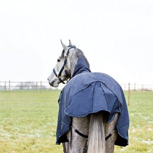 HORZE Avalanche 1200D Lightweight Turnout Blanket with Fleece Lining | Waterproof Horse Rain Sheet - Peacoat Dark Blue - 72 in