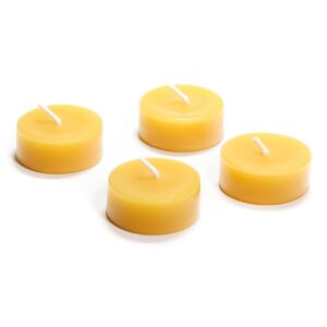 Bluecorn Beeswax 100% Pure Beeswax Tea Light Refills (no Cup) (Raw, 48 case)