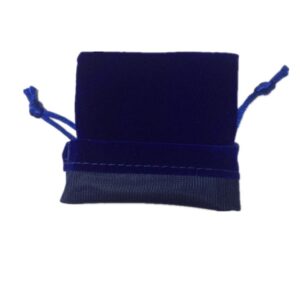 KUPOO 50 Pieces Wholesale Lot - Royal Blue Velvet Cloth Jewelry Pouches/Drawstring Bags 4" X 3"