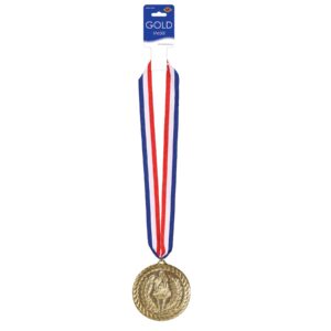 Beistle Gold Medal with Ribbon