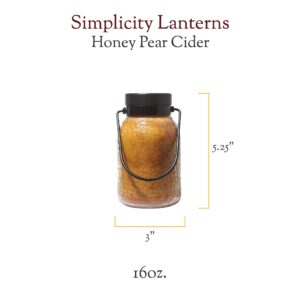 A Cheerful Giver Honey Pear Cider 16oz Simplicity Lantern Candle, 16-Ounce