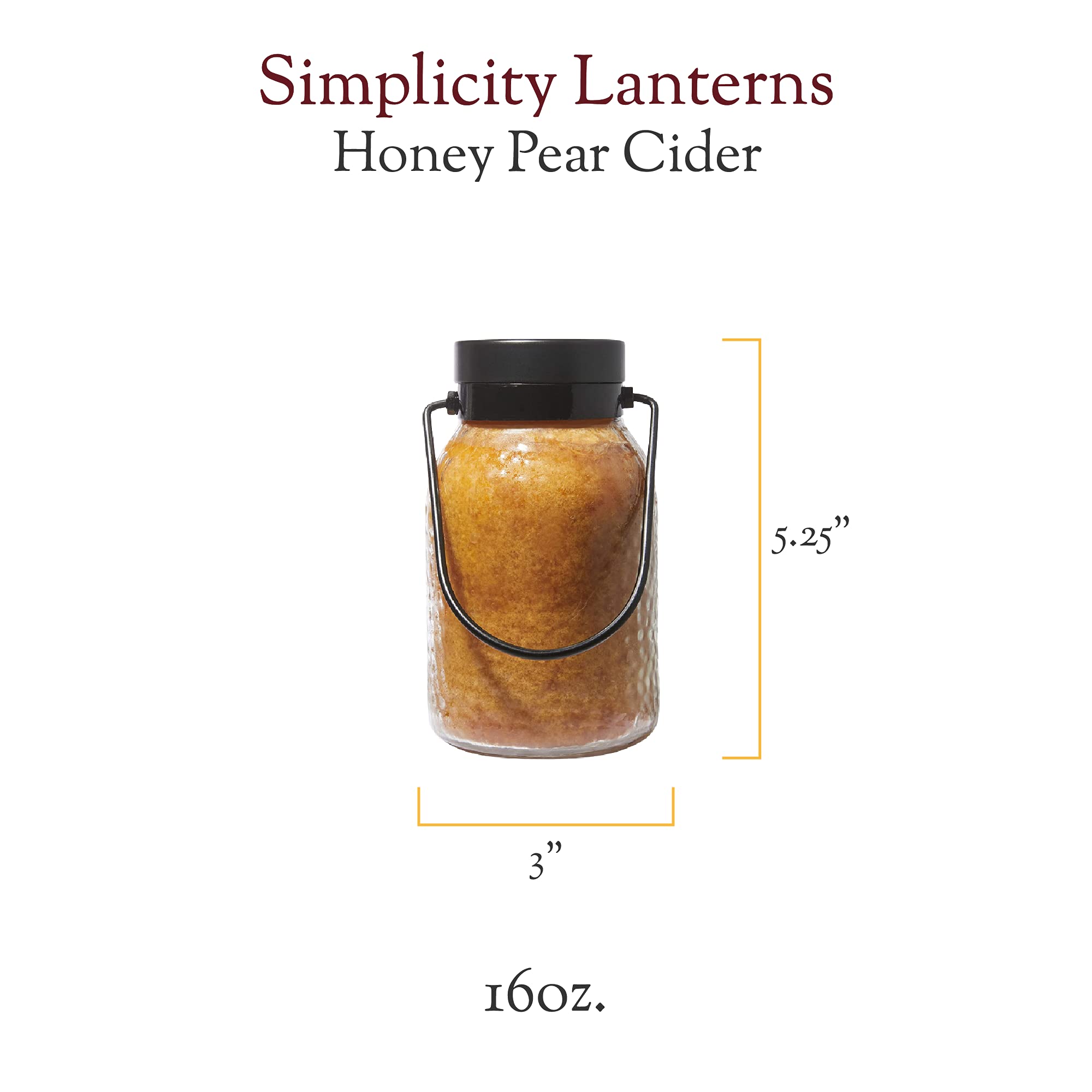 A Cheerful Giver Honey Pear Cider 16oz Simplicity Lantern Candle, 16-Ounce