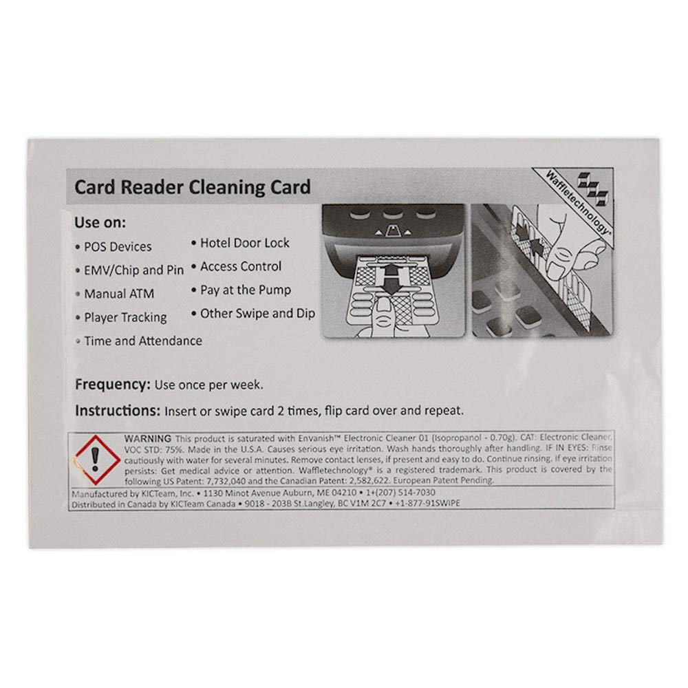 KICTEAM POS CREDITCARD, READER CLEAN CARDS-40CT