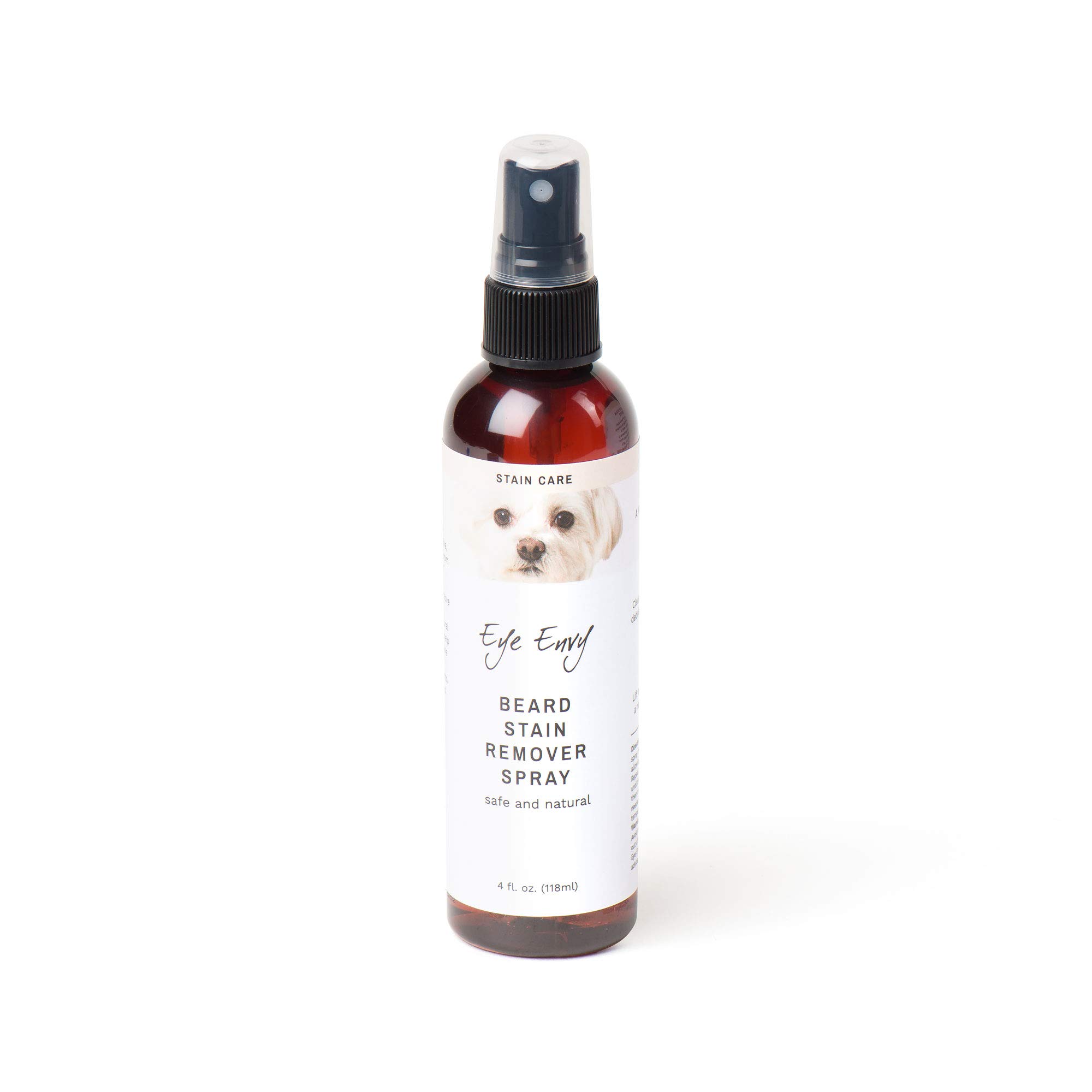 Eye Envy Beard Stain Remover Spray for Dogs/Cats|100% Natural and Safe|Lift Stains from Drooling, Saliva, Food, Runoff from Tearing|Treats The Cause of staining|Removes Odors|Keeps Beard Clean, 4oz