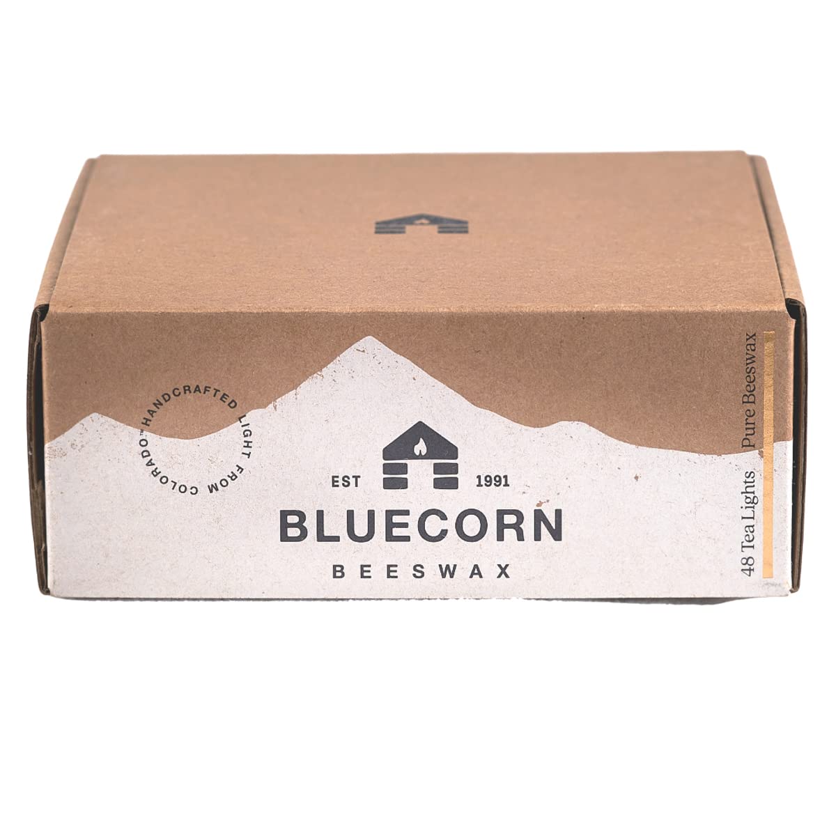 Bluecorn Beeswax 100% Pure Beeswax Tea Light Refills (no Cup) (Raw, 48 case)