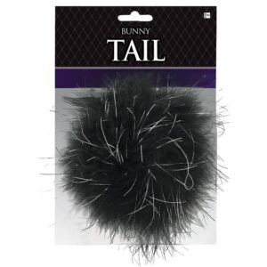 amscan black bunny tail - one size - 1 pc