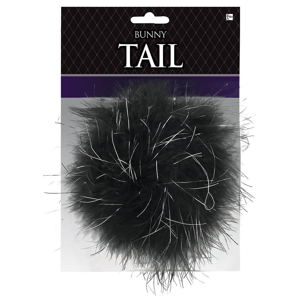 Amscan Black Bunny Tail - One Size - 1 Pc