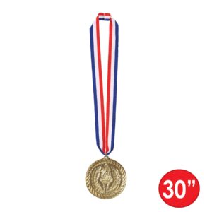 Beistle Gold Medal with Ribbon