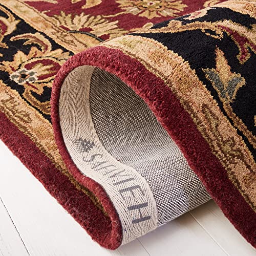 SAFAVIEH Heritage Collection Runner Rug - 2'3" x 6', Red & Black, Handmade Traditional Oriental Wool, Ideal for High Traffic Areas in Living Room, Bedroom (HG628C)