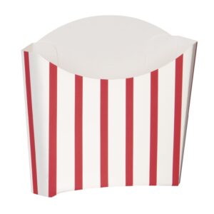 Vibrant Red & White Striped Paper Snack Containers - (Pack of 8) - Eco-Friendly & Eye-Catching Party Supplies - Perfect for Celebrations