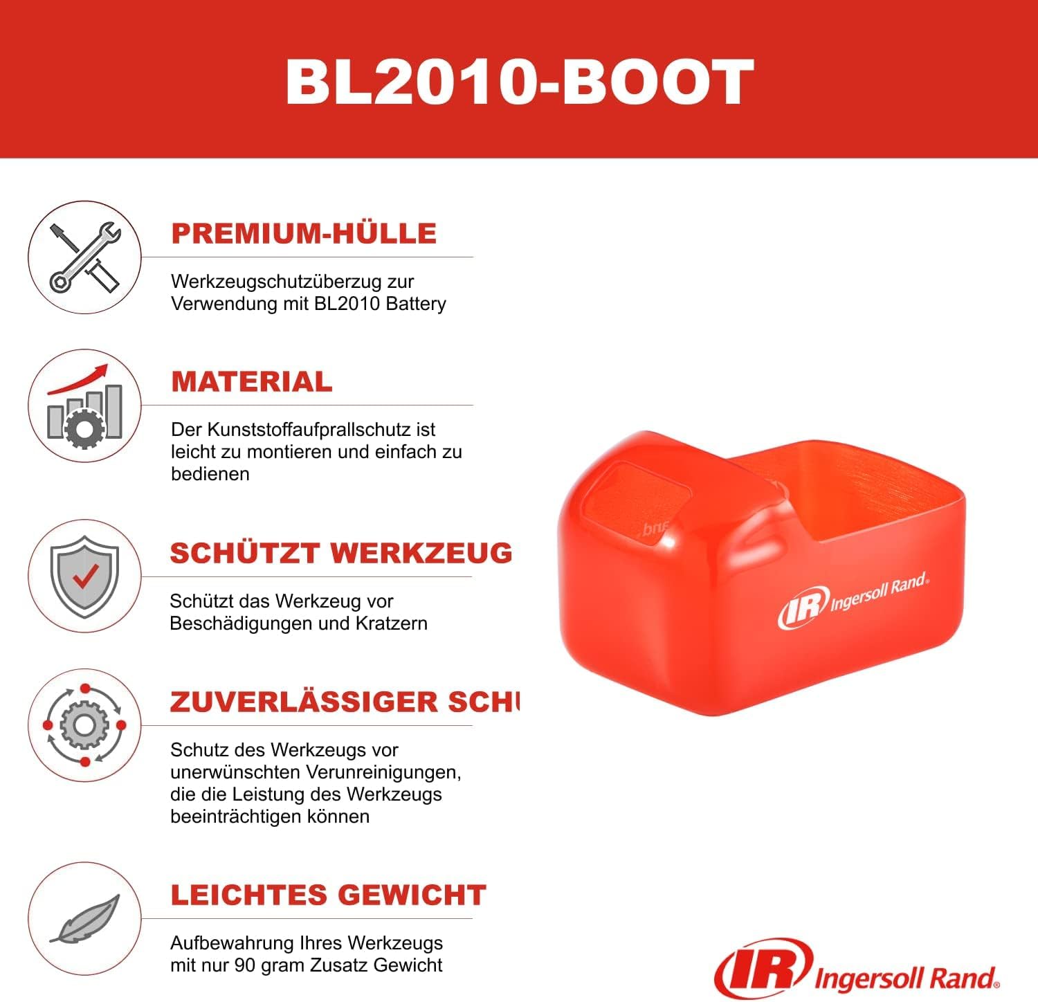 Ingersoll-Rand - Boot Protective Battery 3.0 Amp Battery (BL2010-BOOT),One Size