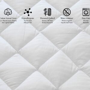 St. Regis Hotels Mattress Pad - Quilted Mattress Topper - Fits Mattresses Up to 18" - King (78" x 80" x 18")