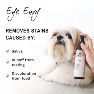 Eye Envy Beard Stain Remover Spray for Dogs/Cats|100% Natural and Safe|Lift Stains from Drooling, Saliva, Food, Runoff from Tearing|Treats The Cause of staining|Removes Odors|Keeps Beard Clean, 4oz