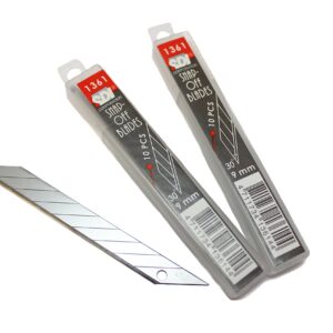 SDI-1361 9mm Snap-off Precision 30 Degree Sk2+cr Blade, 2 packs of 10 Blades (20 Blades)