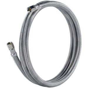 Certified Appliance Accessories Ice Maker Water Line, 8 Feet, PVC Core with Premium Braided Stainless Steel