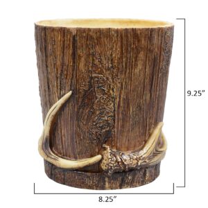 BLACK FOREST DECOR Buck Mountain Antler Waste Basket