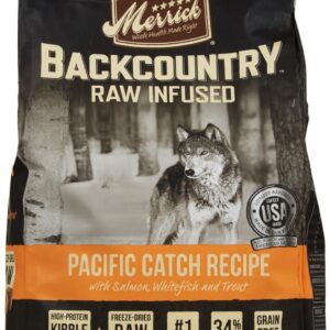 Merrick Backcountry Raw Infused Pacific Catch Recipe for dogs 4 LB (37009)