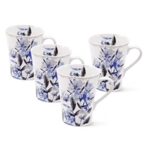 mikasa kaia bone china mugs, set of 4, 13.5 ounce